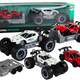 Set: White Off-road Car Red Sports Car Tow Truck
