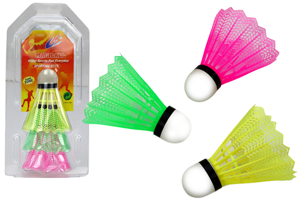 Set Of Badminton Shuttlecocks 3pcs Classic Colorful
