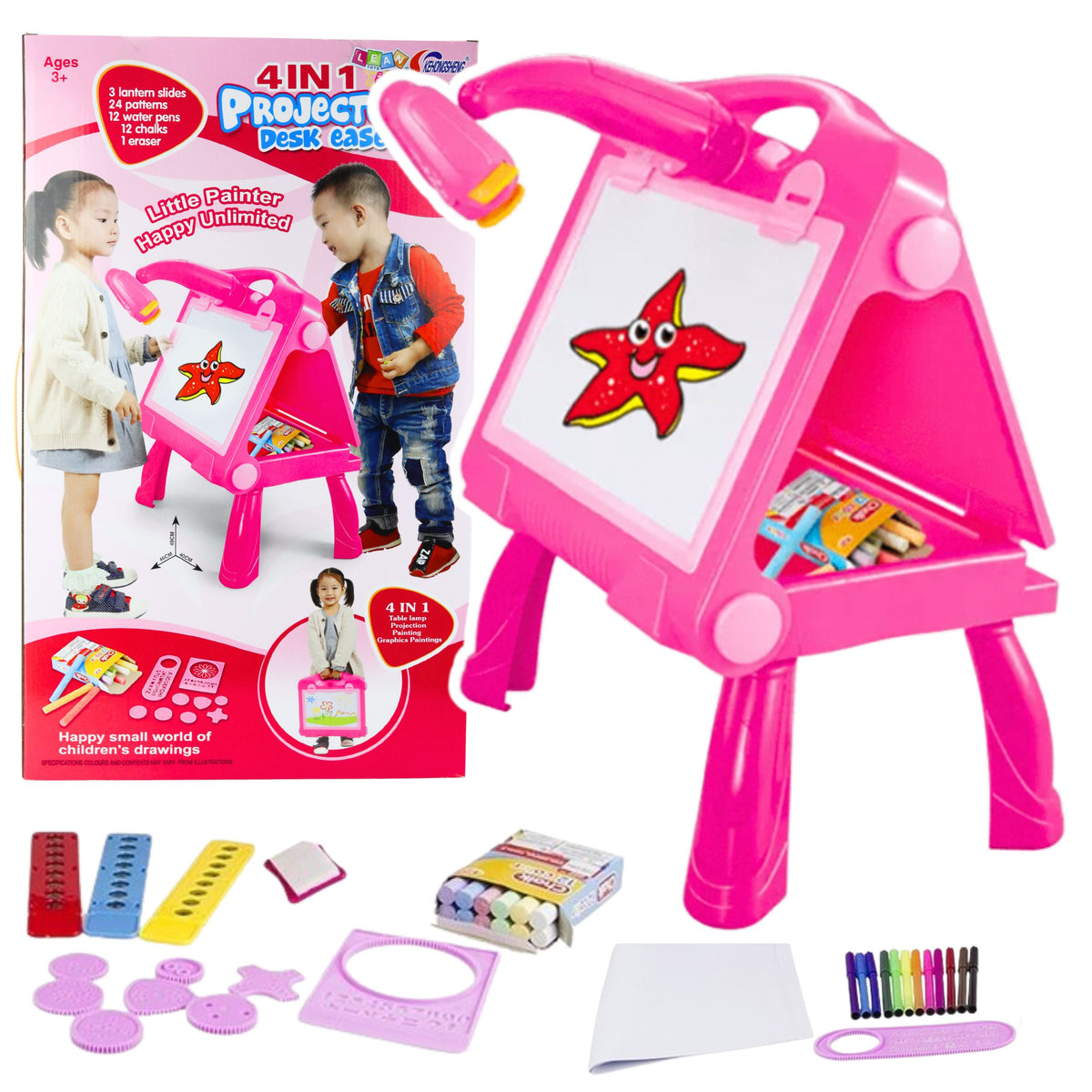 Board Easel Projector Table For Painting And Drawing 4in1 49 Cm