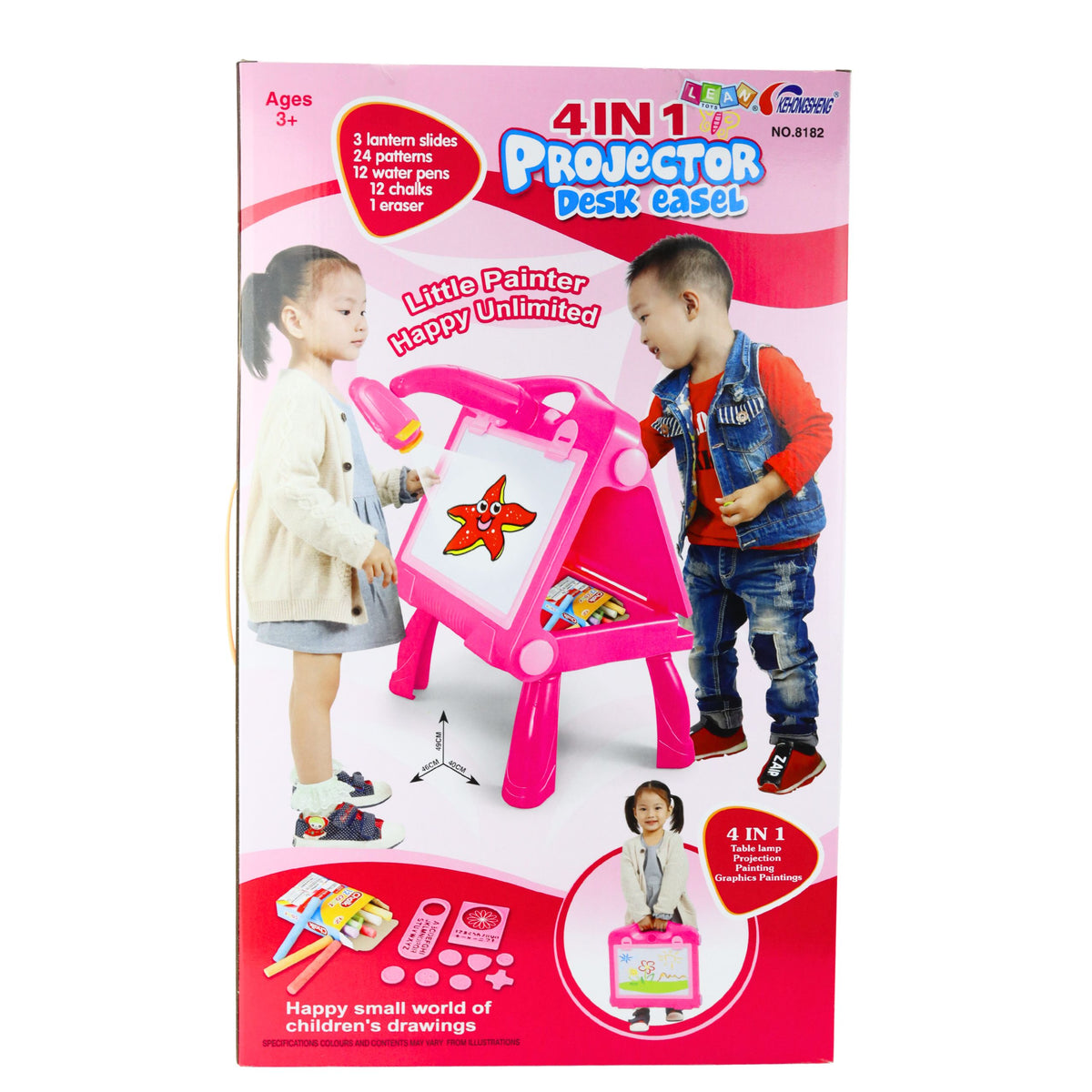 Board Easel Projector Table For Painting And Drawing 4in1 49 Cm