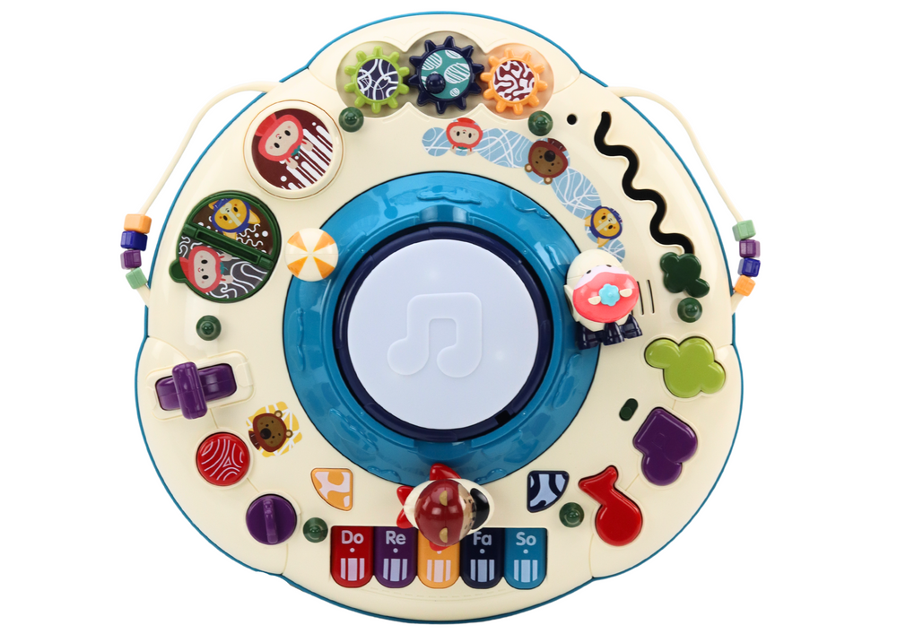 Interactive Educational Panel Table Piano Drum Blue