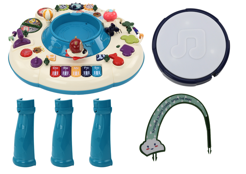 Interactive Educational Panel Table Piano Drum Blue