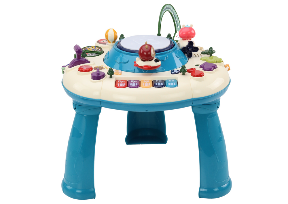 Interactive Educational Panel Table Piano Drum Blue