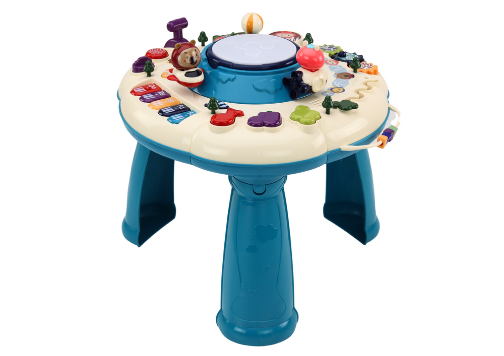 Interactive Educational Panel Table Piano Drum Blue