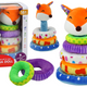 Plush Pyramid Fox Educational Mascot Colorful 27 Cm