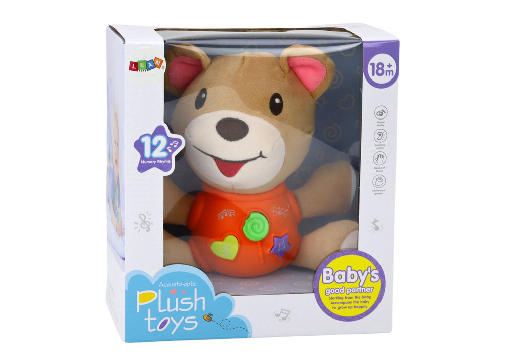 Teddy Bear Interactive Teddy Bear Orange Playing 23 Cm