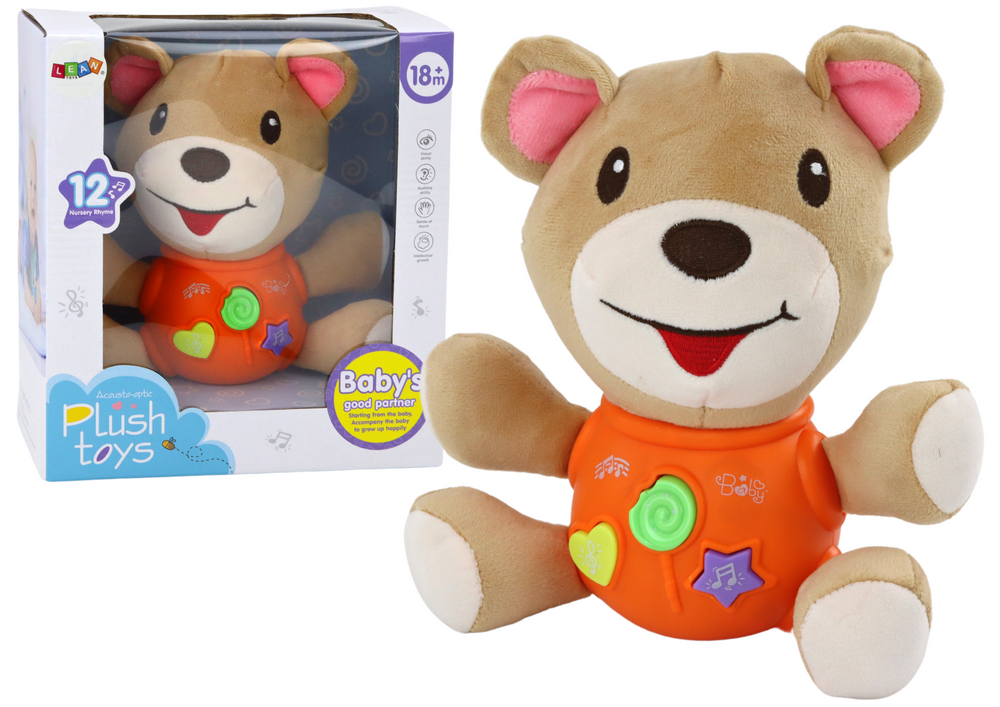 Teddy Bear Interactive Teddy Bear Orange Playing 23 Cm