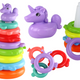 Pyramid Unicorn Puzzle 8 Circles Colorful 29cm X 14cm X 14cm