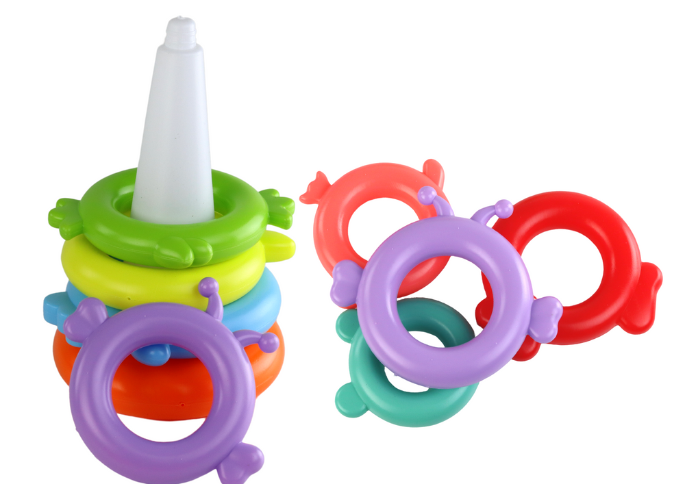 Pyramid Unicorn Puzzle 8 Circles Colorful 29cm X 14cm X 14cm