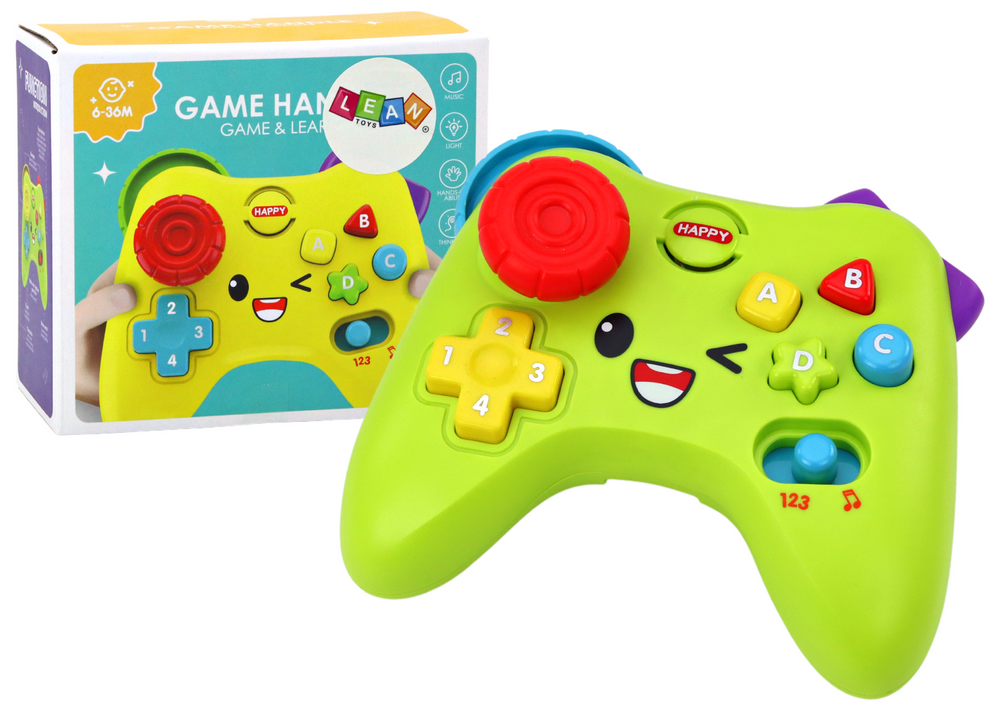 Interactive Pad Educational Console Lights Sounds Green
