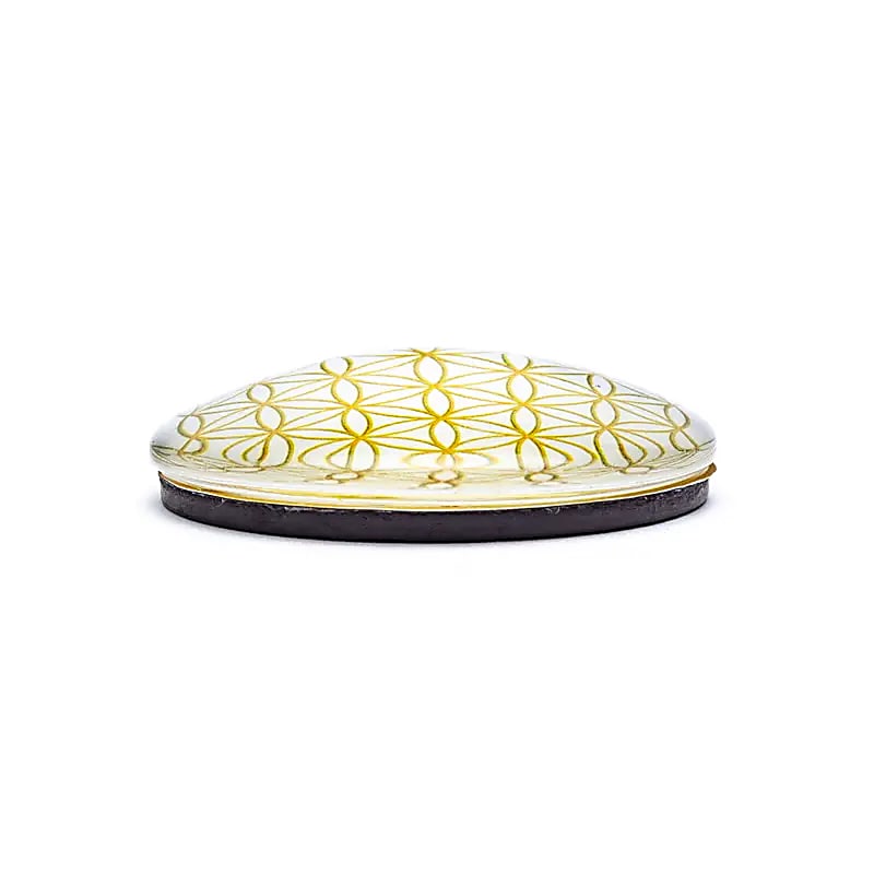 Magnetdekoration Blume des Lebens Goldfarbe – Packung mit 5 Stück – 4 cm
