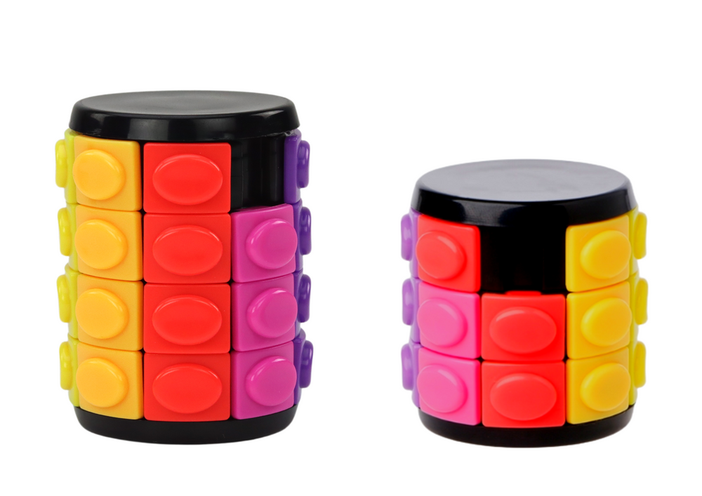 Set di puzzle logici a cilindro con 3 livelli di difficoltà