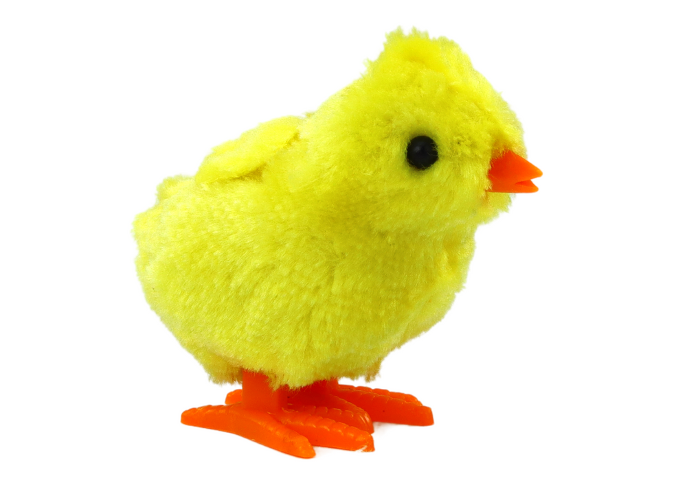 Jumping Wind-up Chicken Plush Yellow