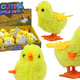 Jumping Chicken Wind Up Toy Figurine Yellow