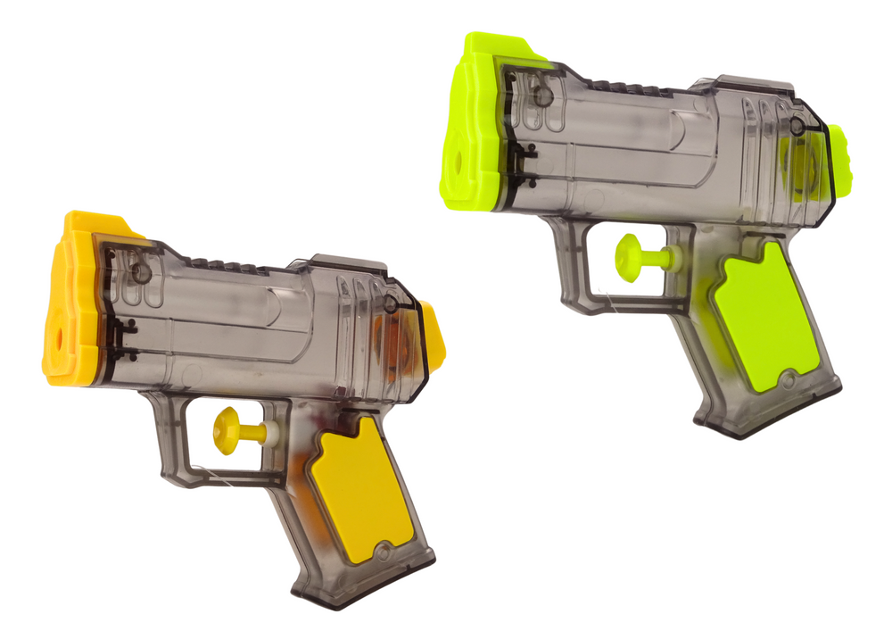 Liten vattenpistol genomskinlig gul orange