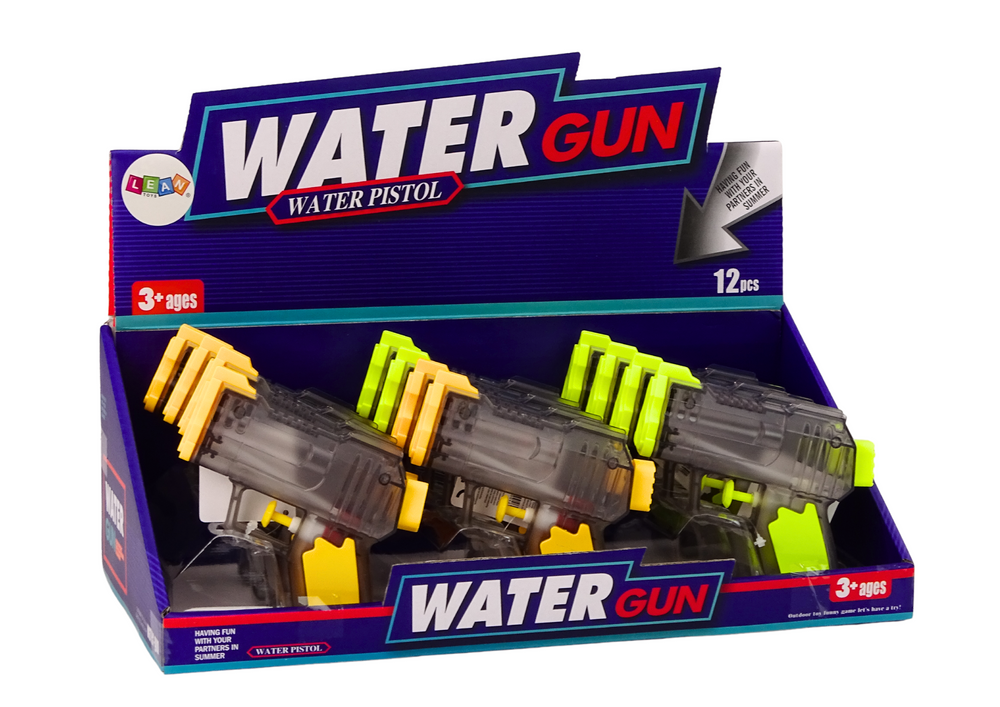 Liten vattenpistol genomskinlig gul orange