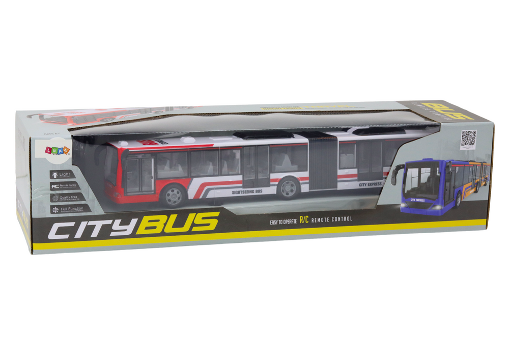 Remote Controlled Rc City Bus Red And White
