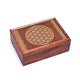Tarotová krabička Flower Of Life Gravírovaná - 17,5x13x6,5 cm