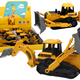 Excavator pe șenile Vehicul de construcție 2 găleți Galben