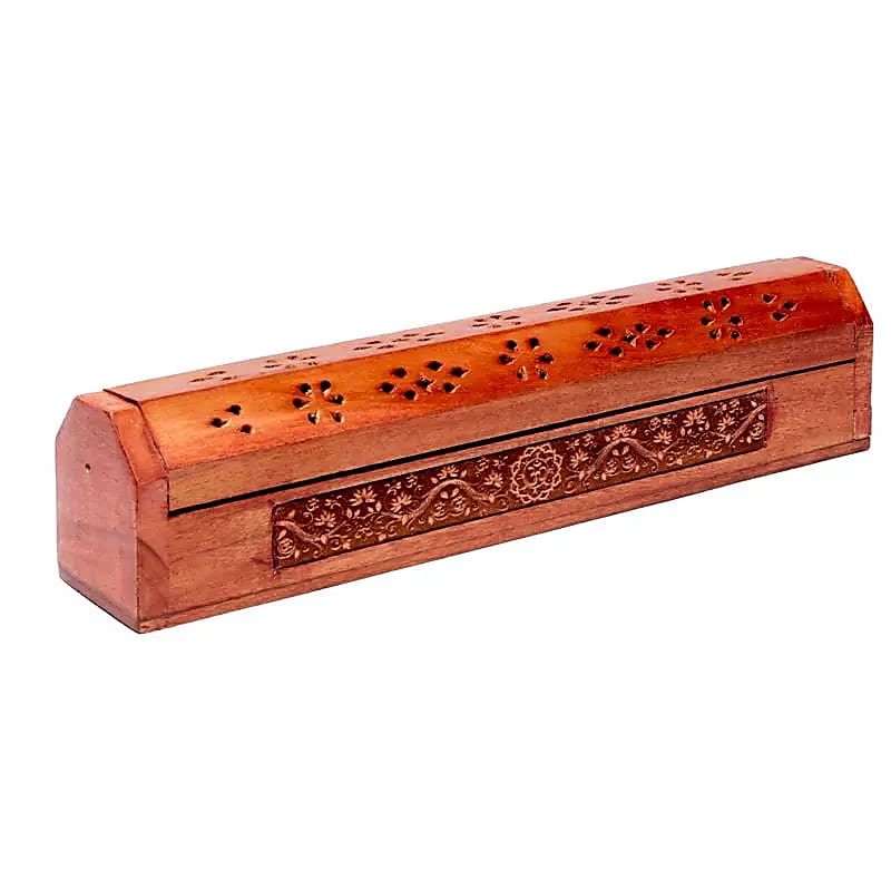 Incense Sticks Burner And Storage Box Om --package Of 2 Pcs - 31x5.5x6 Cm