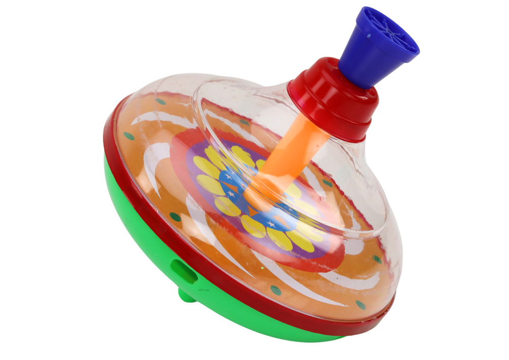 Spinning Top For Children Traditional Spinning 15cm X 14cm 3 Patterns