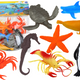 Set Of Figures Sea Animals Underwater Penguin Shark Crab 10 Pcs.