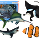 Set Of Sea Animal Figures Shark Dolphin Stingray 5 Pcs