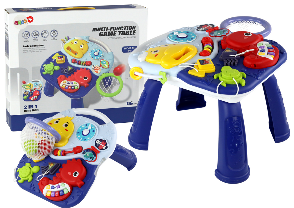 Educational Table 2in1 Sea Animals Basket Balls 32cm X 25.5cm X 23cm