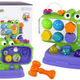 Dinosaur Educational Panel Whack-a-mole Sorter Game For Children Purple