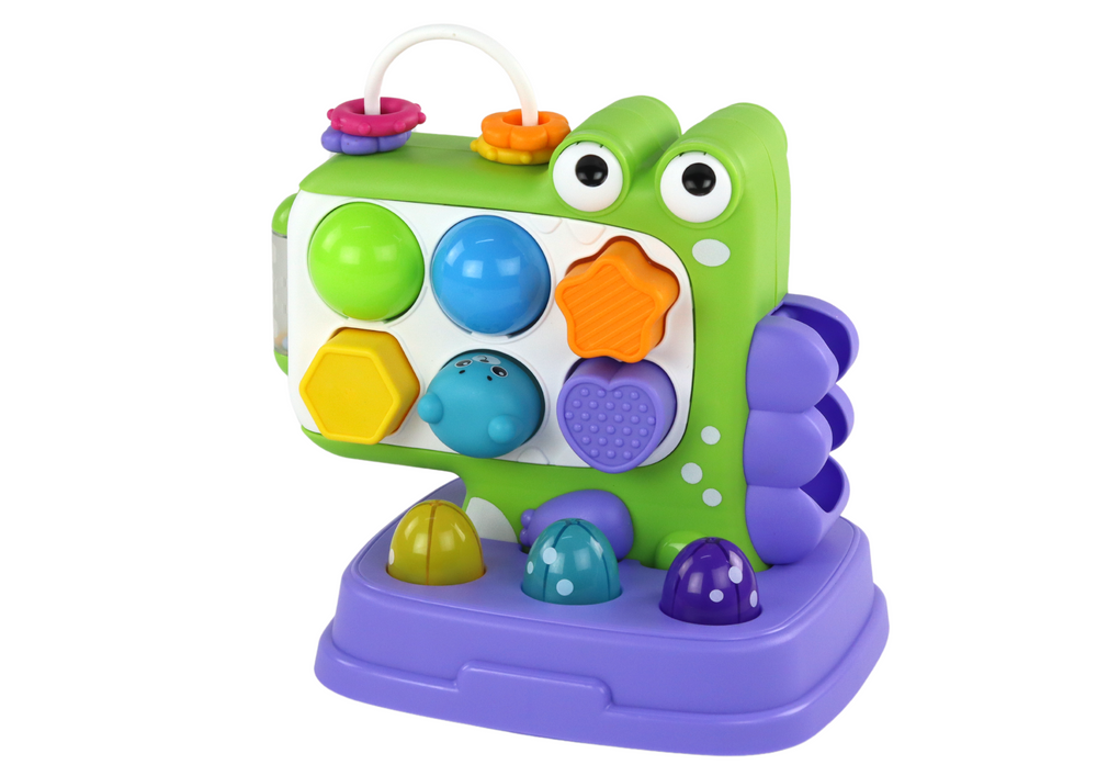 Dinosaur Educational Panel Whack-a-mole Sorter Game For Children Purple