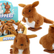 Jumping Kangaroo Wind-up Plush Toy Decoration Brown