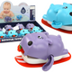 Wind-up Bath Toy Floating Hippopotamus On A Board