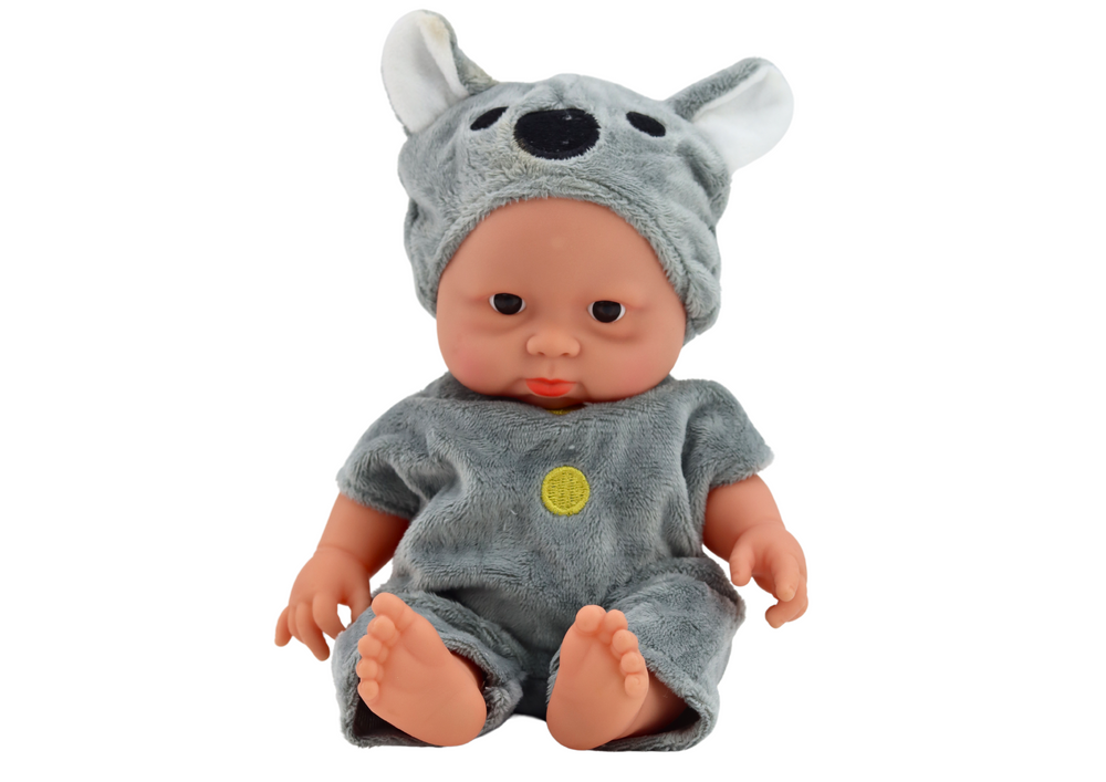 Bábóg Babaí Beag Éadaí Liath Hata Koala