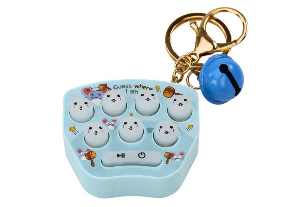 Electronic Pocket Game Keychain Pop It Arcade Blue
