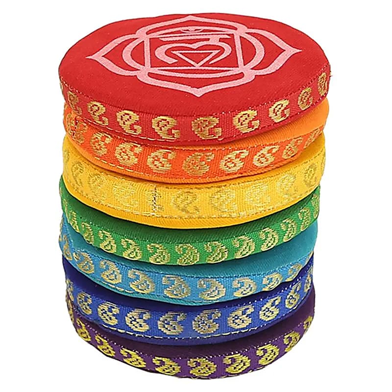 Ensemble Coussin Bol Chantant 7 Chakras - 9,5 Cm