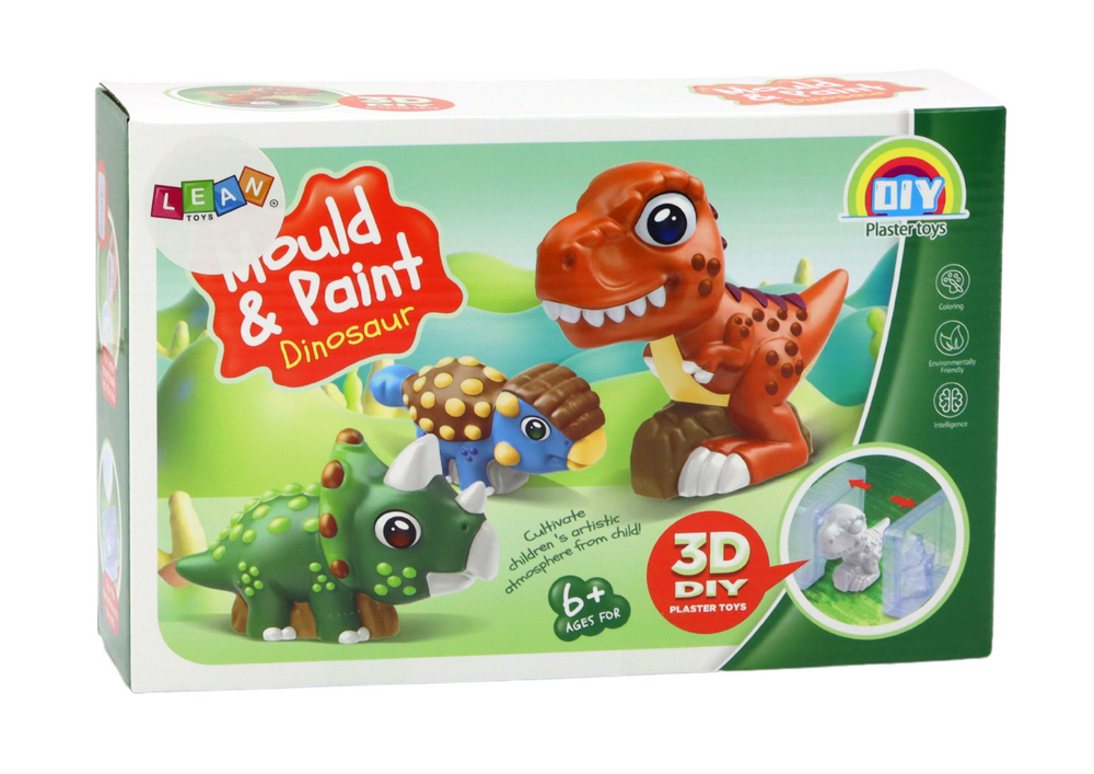 Creative Artistic Set Dinosaurs 3d Plaster Paints