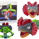 Dinosaur Headlamp Flashlight Adjustable Headband 3 Leds