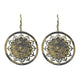 Oorbellen Lotus Mandala Messing Goud --pakket van 2 stuks - 3,5 cm