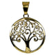 Pendant Tree Of Life Brass Golden --package Of 2 Pcs - 3 Cm
