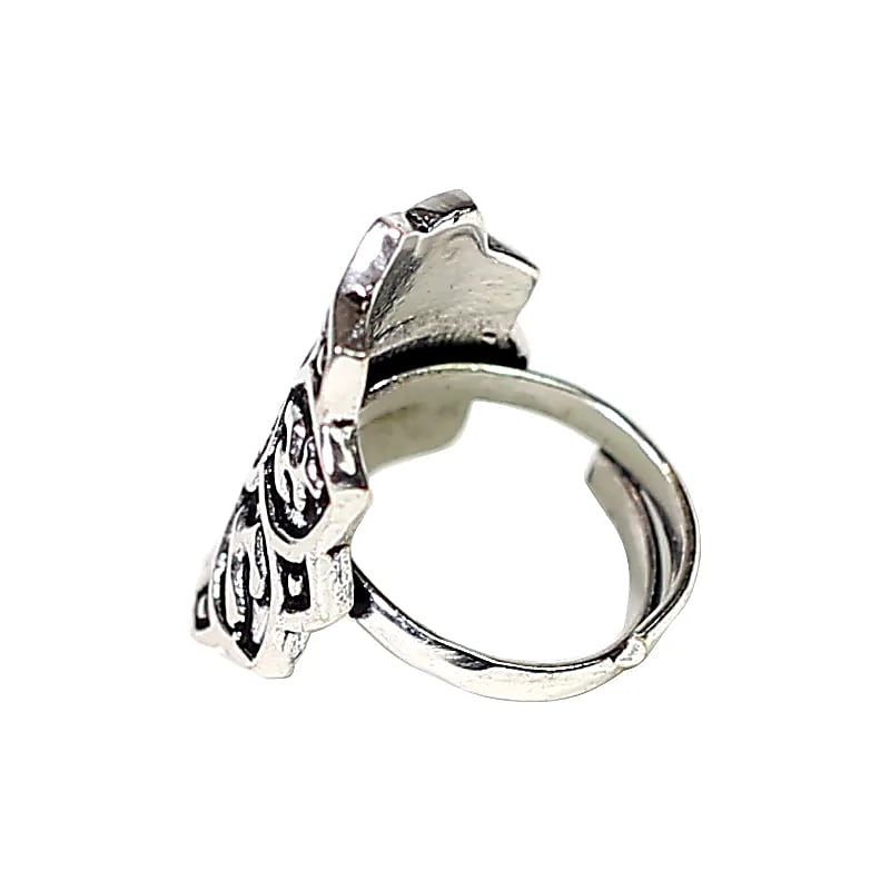 Ring Lotus Messing Sølvfarvet --pakke med 2 stk - 2,5 cm