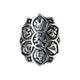 Ring Lotus Brass Silver Coloured --package Of 2 Pcs - 2.5cm