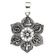 Pendant Lotus With Religious Symbols --package Of 3 Pcs - 2.8 Cm
