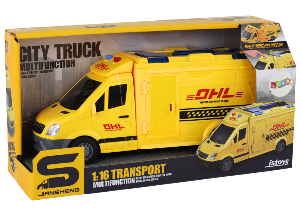 Consegna auto 1:16 Friction Drive Apertura porte Luci Gialle Suoni