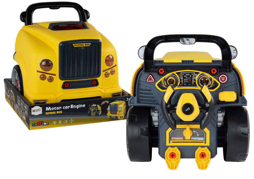 Workshop Engine Bus Disassembly Diy Kit Yellow
