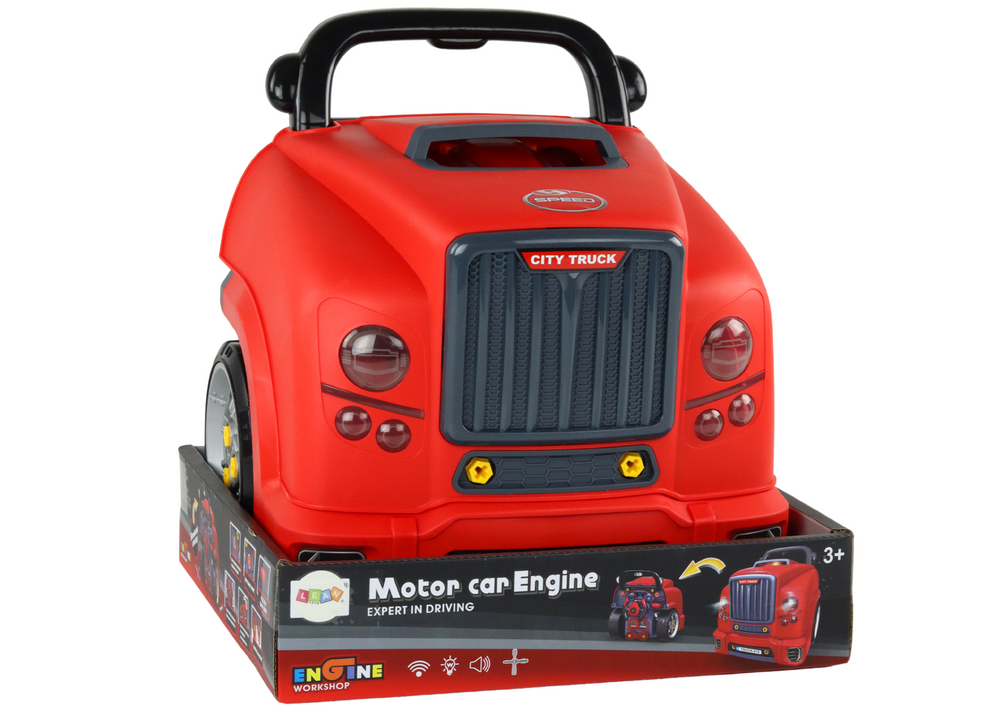Workshop Engine Truck Disassembly Diy Kit Red