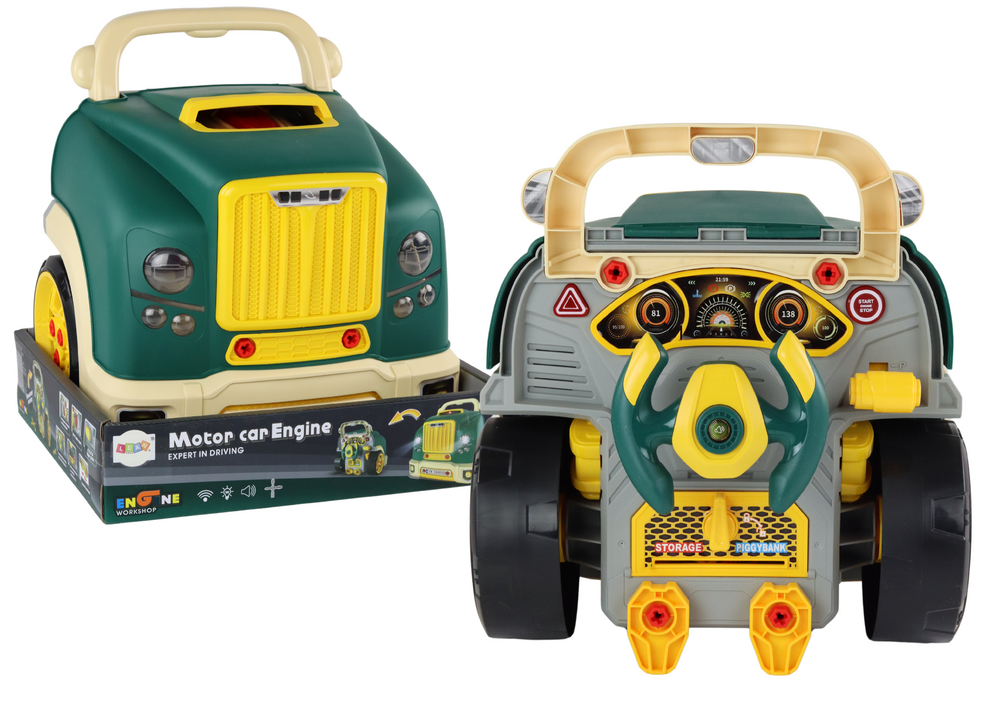 Workshop Engine Truck Disassembly Diy Kit Green