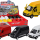 Delivery Car 1:32 Lights Sounds Red Black Yellow White