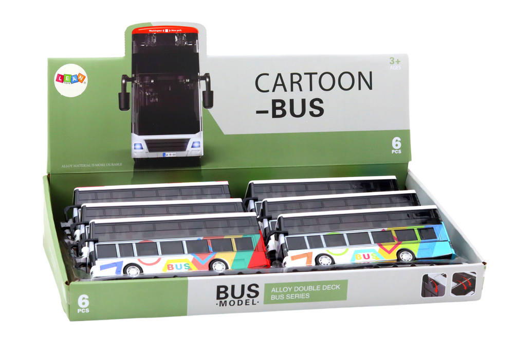 Double Decker Bus With Metal Drive Colorful Lights Sounds