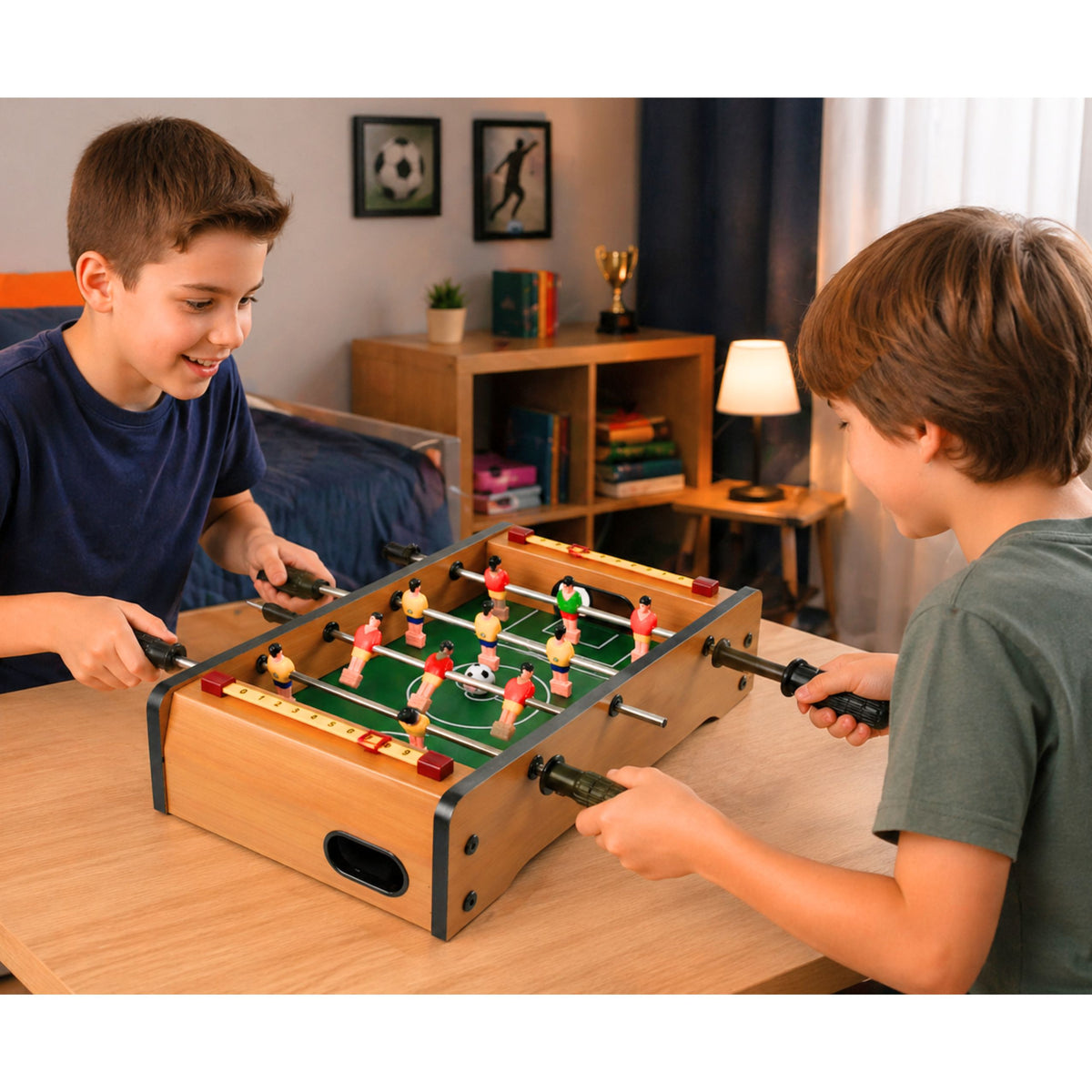 Mini Wooden Table Football 36cm X 21.5cm X 9cm