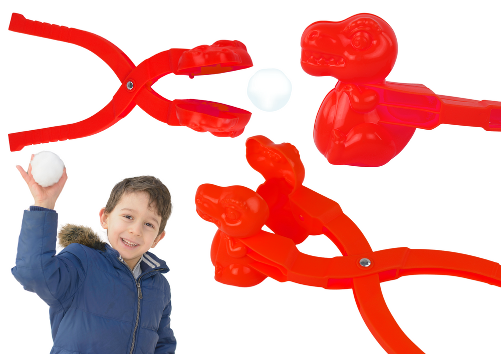 Snow Maker Snowball Machine Red Dinosaur